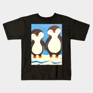 Two Penguins in Love Kids T-Shirt